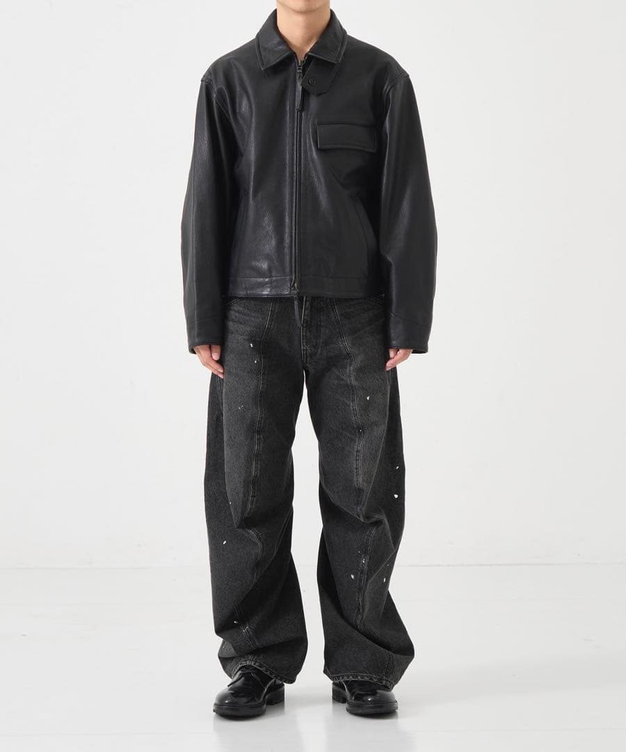 CCU レザーブルゾン CONZ別注 サイズ0