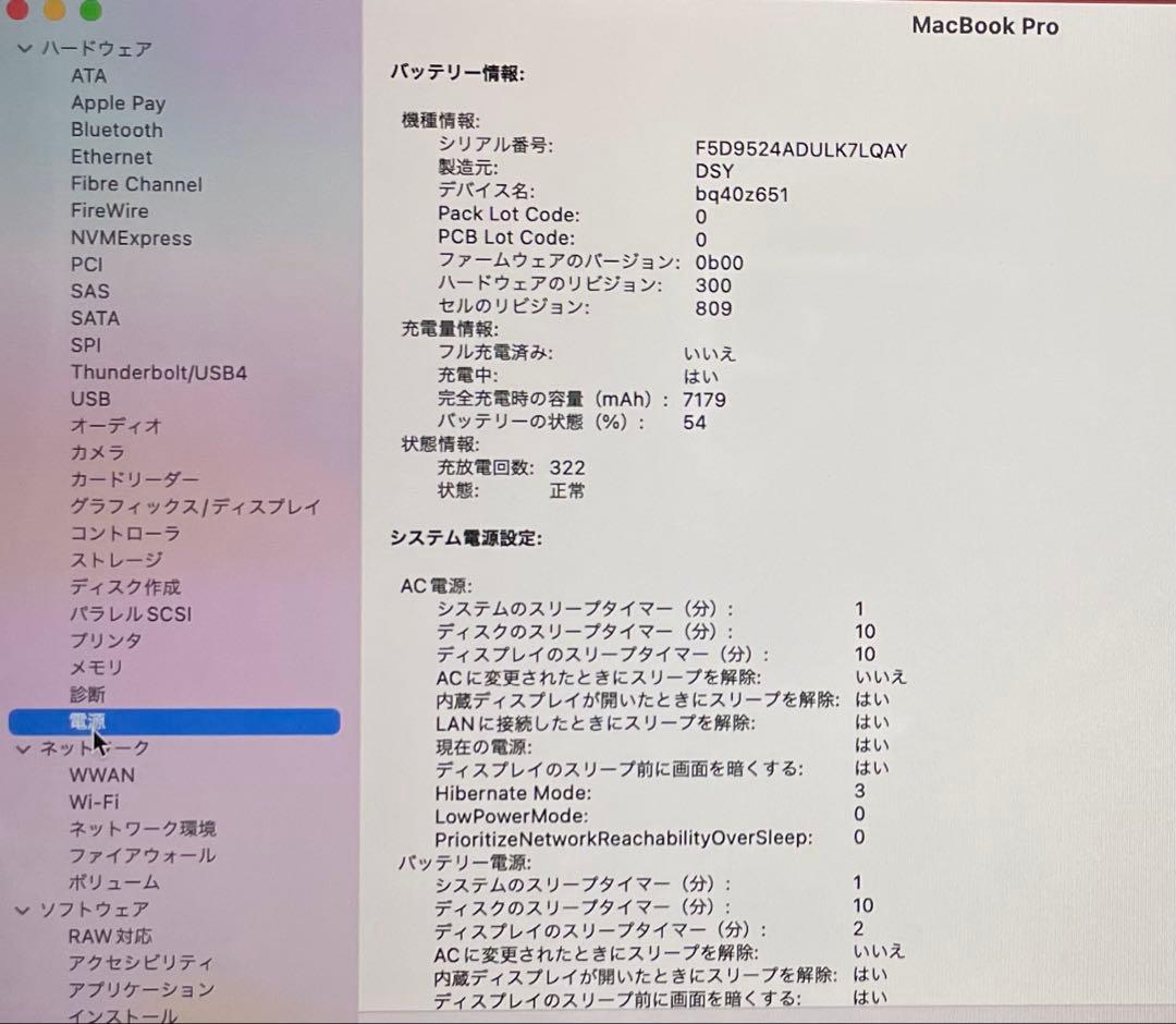 MacBook Pro 16インチCore i9-32GB-512GB SSD