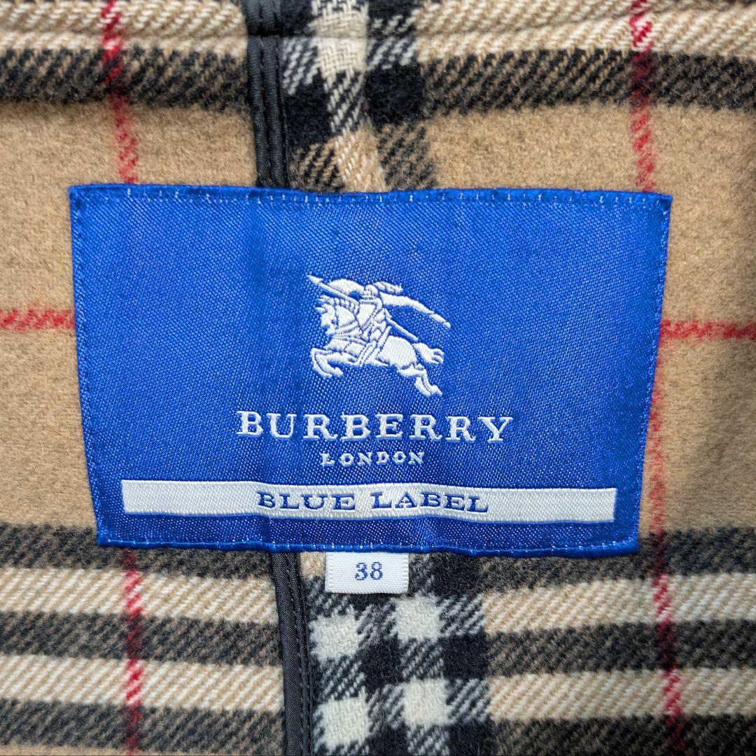 バーバリー ブルーレーベル ダッフルコート ノバチェック ヴィンテージ