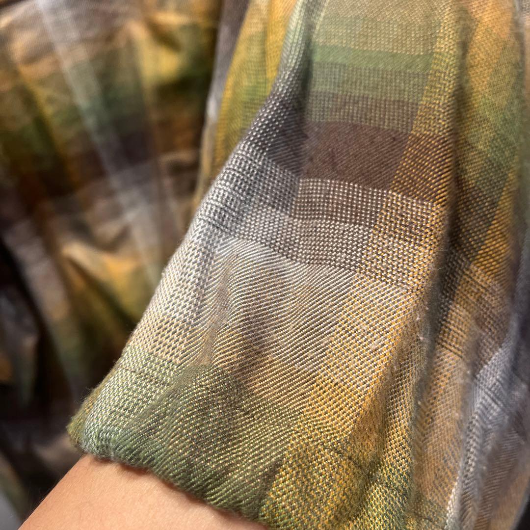 ス*ロ様 アンセルム R/C CHECK PULL OVER SHIRT シャツ