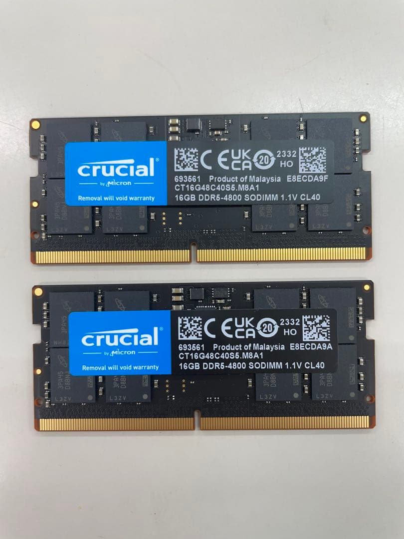 メモリー Crucial 16GB DDR5-4800 SODIMM
