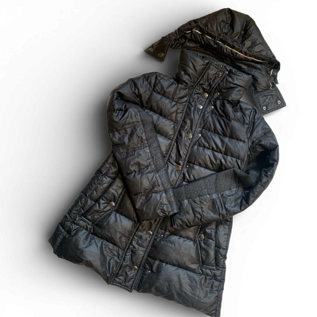 バーバリーロンドン ダウンコート ノバチェック フード脱着Mサイズ山陽商会