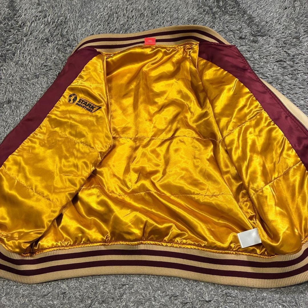 【希少】MARVEL アイアンマン スカジャン 刺繍入り アメコミ風 Lサイズ