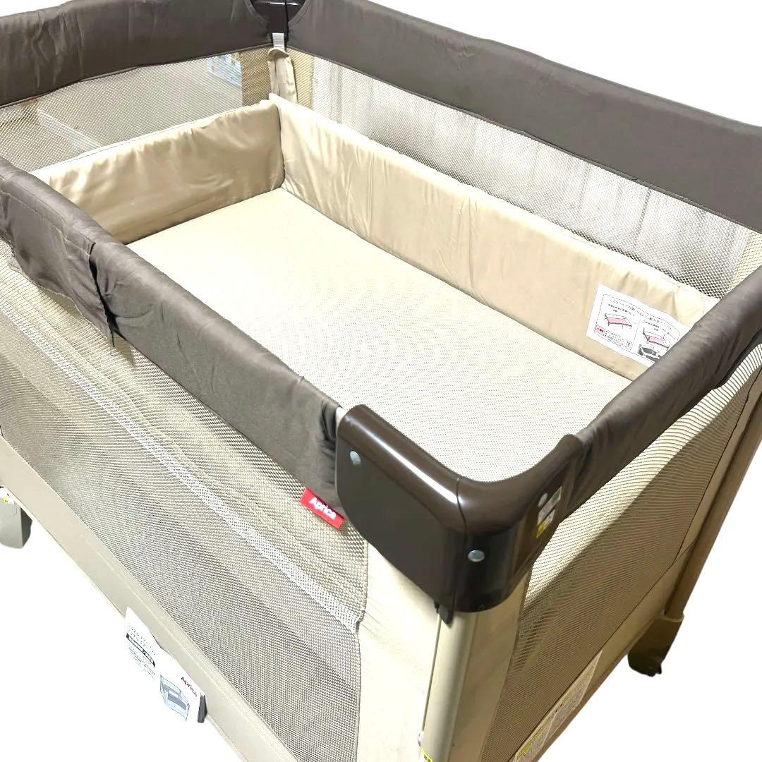 【美品】Aprica ココネルエアー 66047 折り畳み ベビーベッド