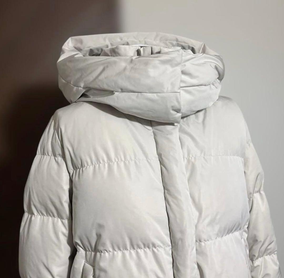 IENA フレンチダウン ショールカラー ダウンコート ショート ホワイト