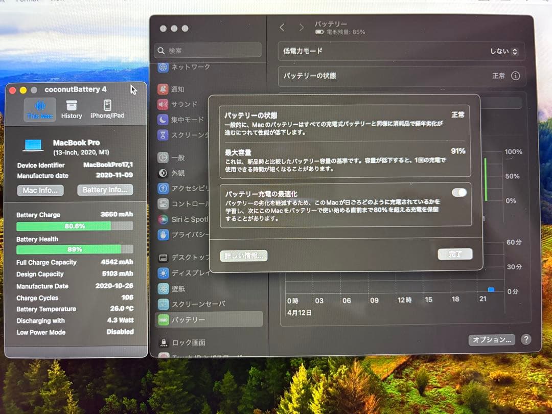 MacBook Pro 13インチ 8GBメモリ 512GB SSD