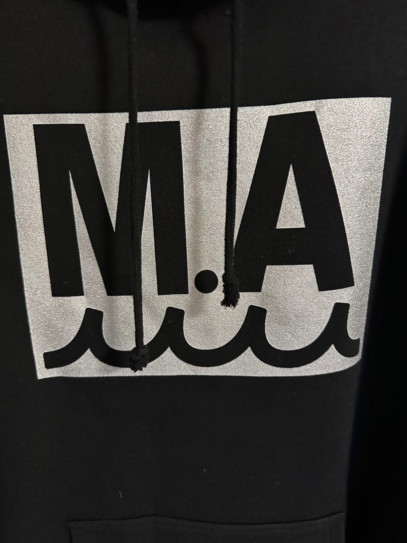 ACANTHUS muta MA Logo フーデッドパーカー ブラック XL