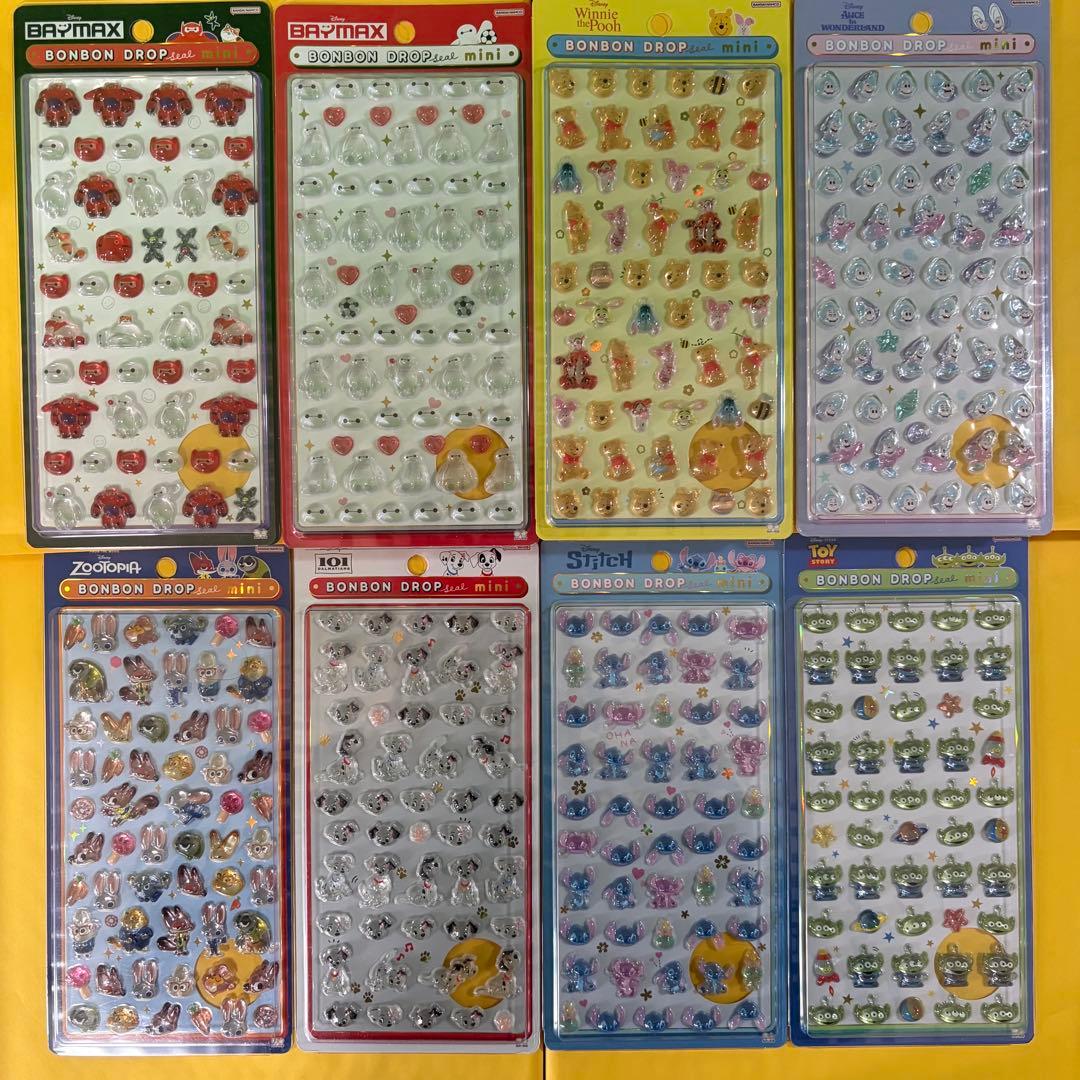 【正規品】ボンボンドロップシール ミニ ディズニー 8種セット　mini