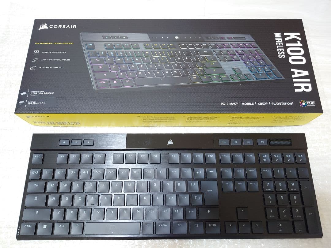 コルセア K100 AIR WIRELESS ゲーミング キーボード ワイヤレス