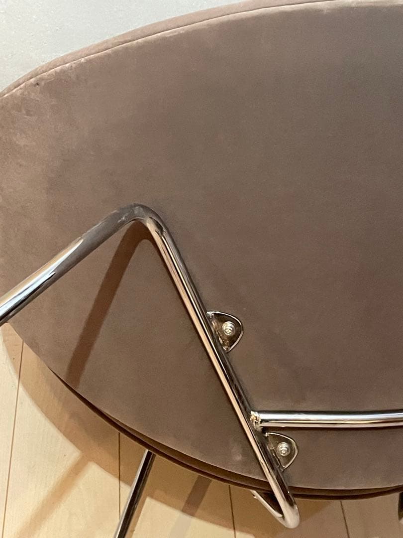 希少品　ピエールポーリン　オレンジスライスチェア　ベロア　グレー