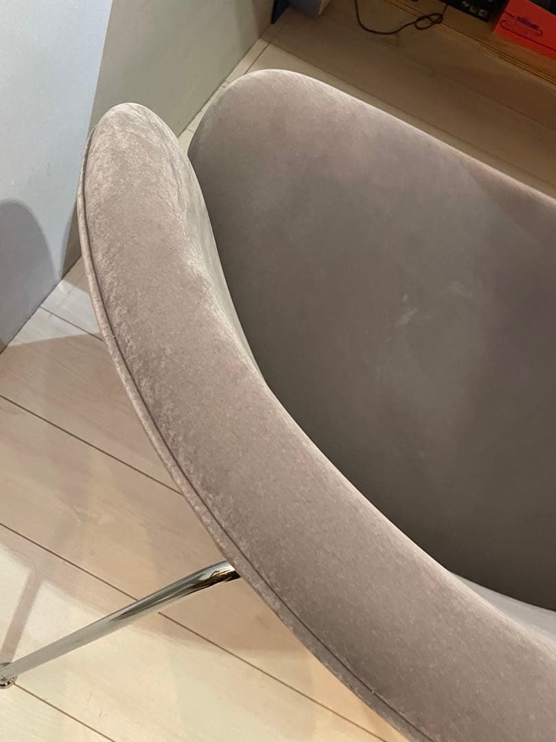 希少品　ピエールポーリン　オレンジスライスチェア　ベロア　グレー