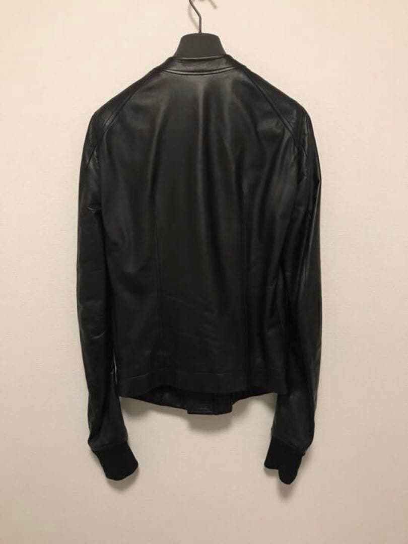 【Rick Owens】リックオウエンス　レザー　ライダース　黒　インターシャ