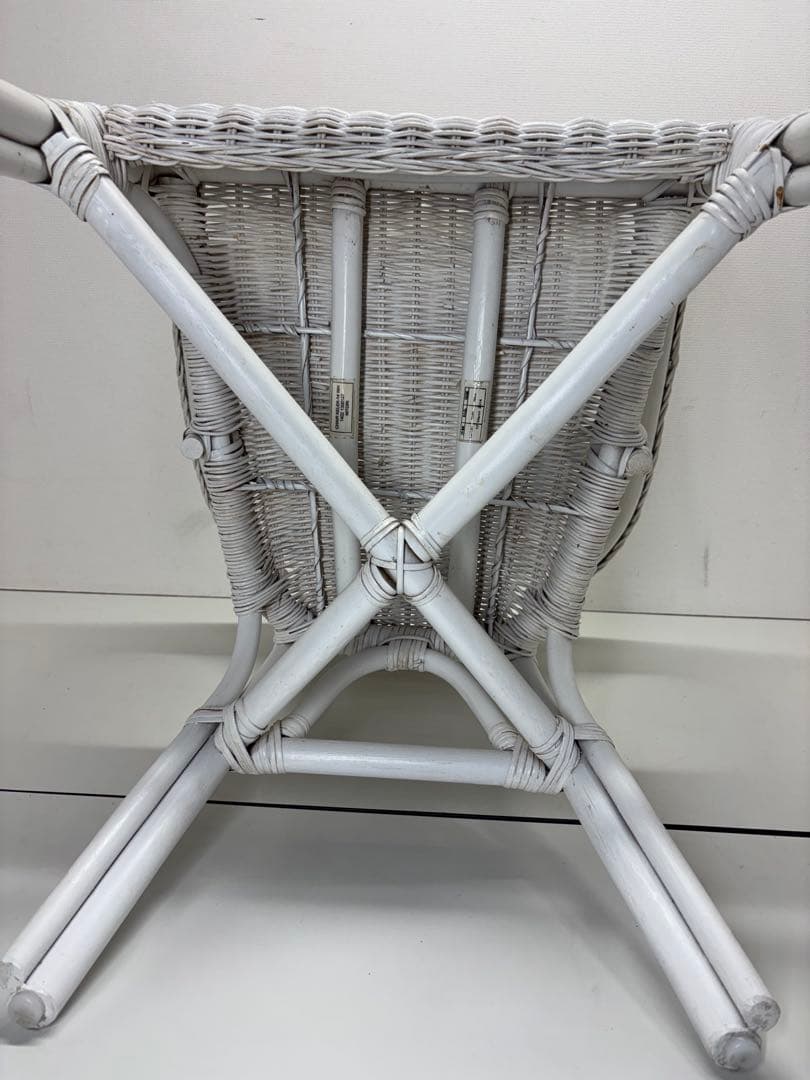 廃盤品 希少 ニトリ ラタン ラタン家具 籐家具 ラタンチェア ホワイト
