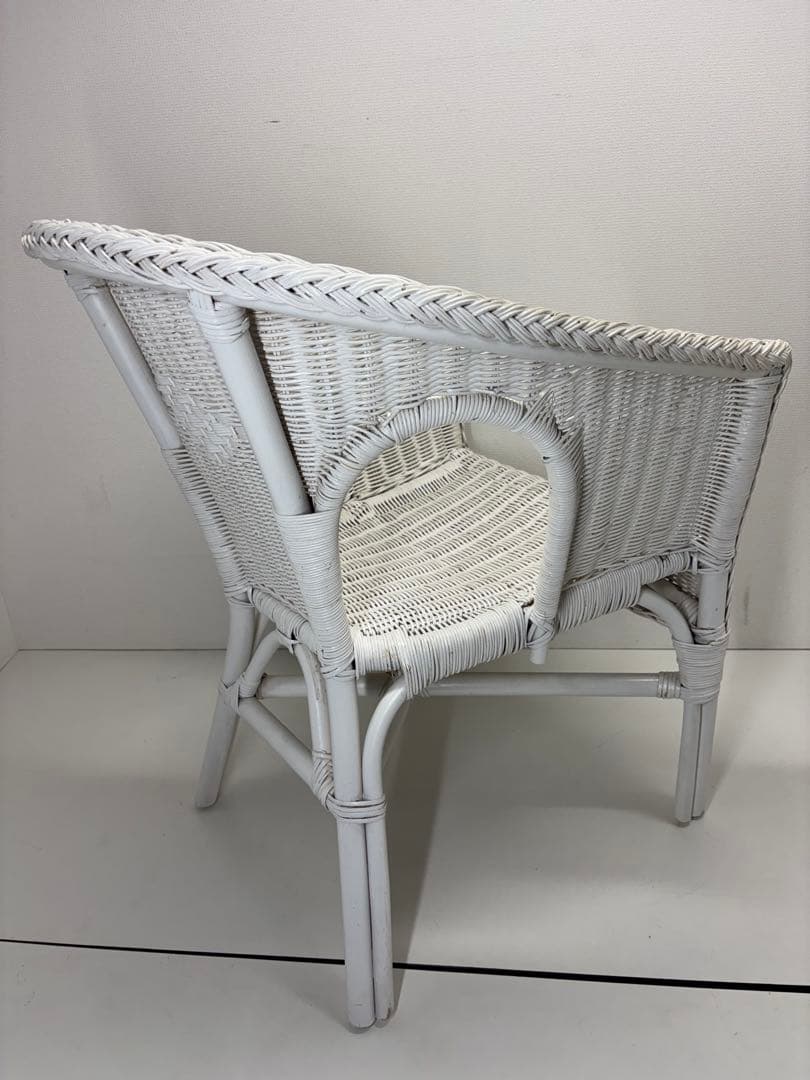 廃盤品 希少 ニトリ ラタン ラタン家具 籐家具 ラタンチェア ホワイト