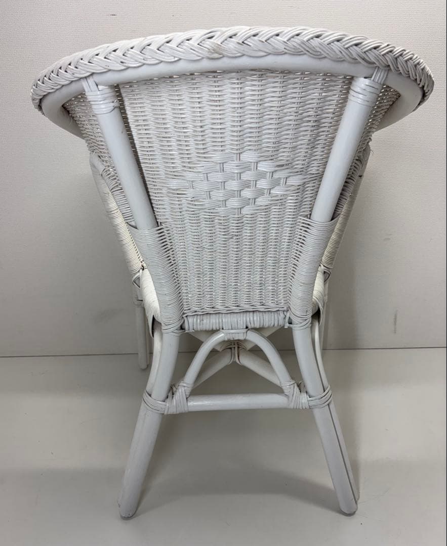 廃盤品 希少 ニトリ ラタン ラタン家具 籐家具 ラタンチェア ホワイト