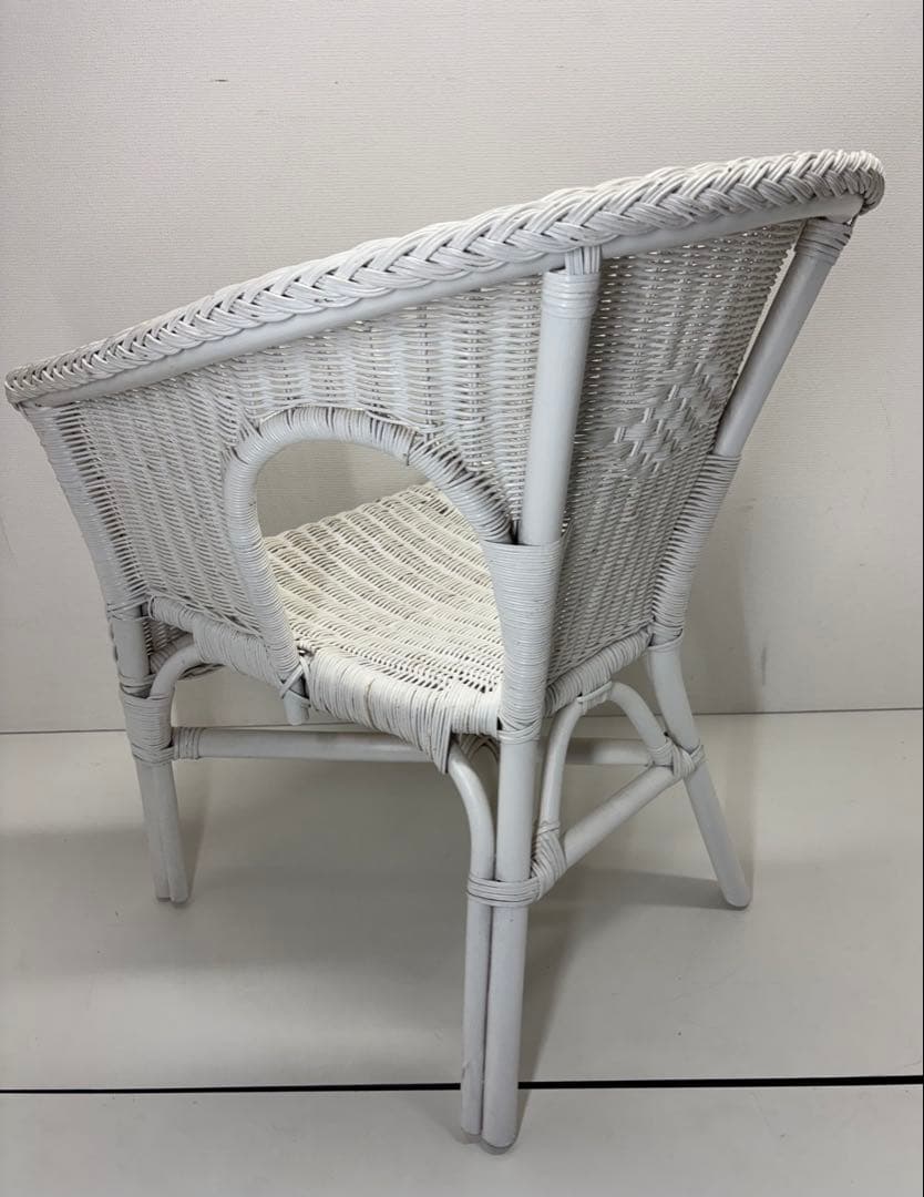 廃盤品 希少 ニトリ ラタン ラタン家具 籐家具 ラタンチェア ホワイト