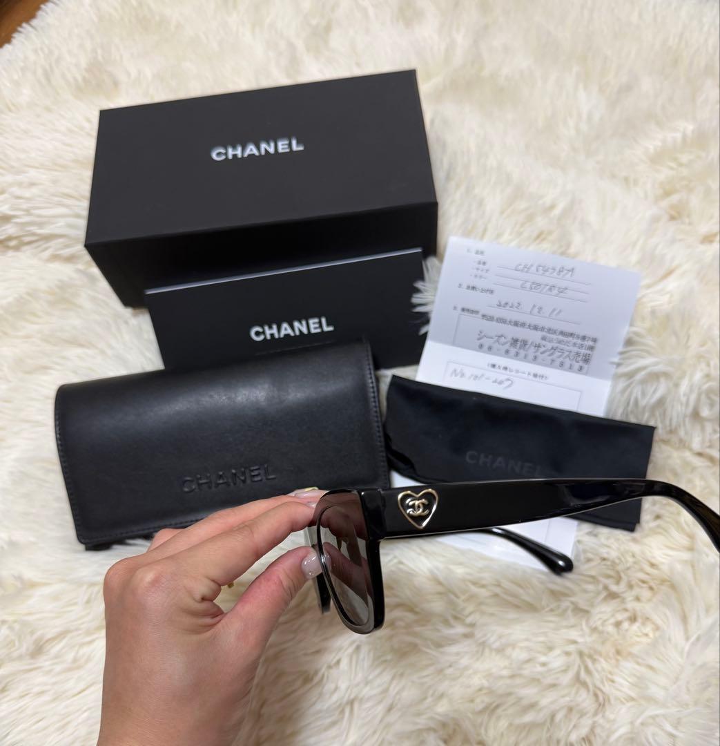 【新品】 CHANEL サングラス ブラック ハートロゴ