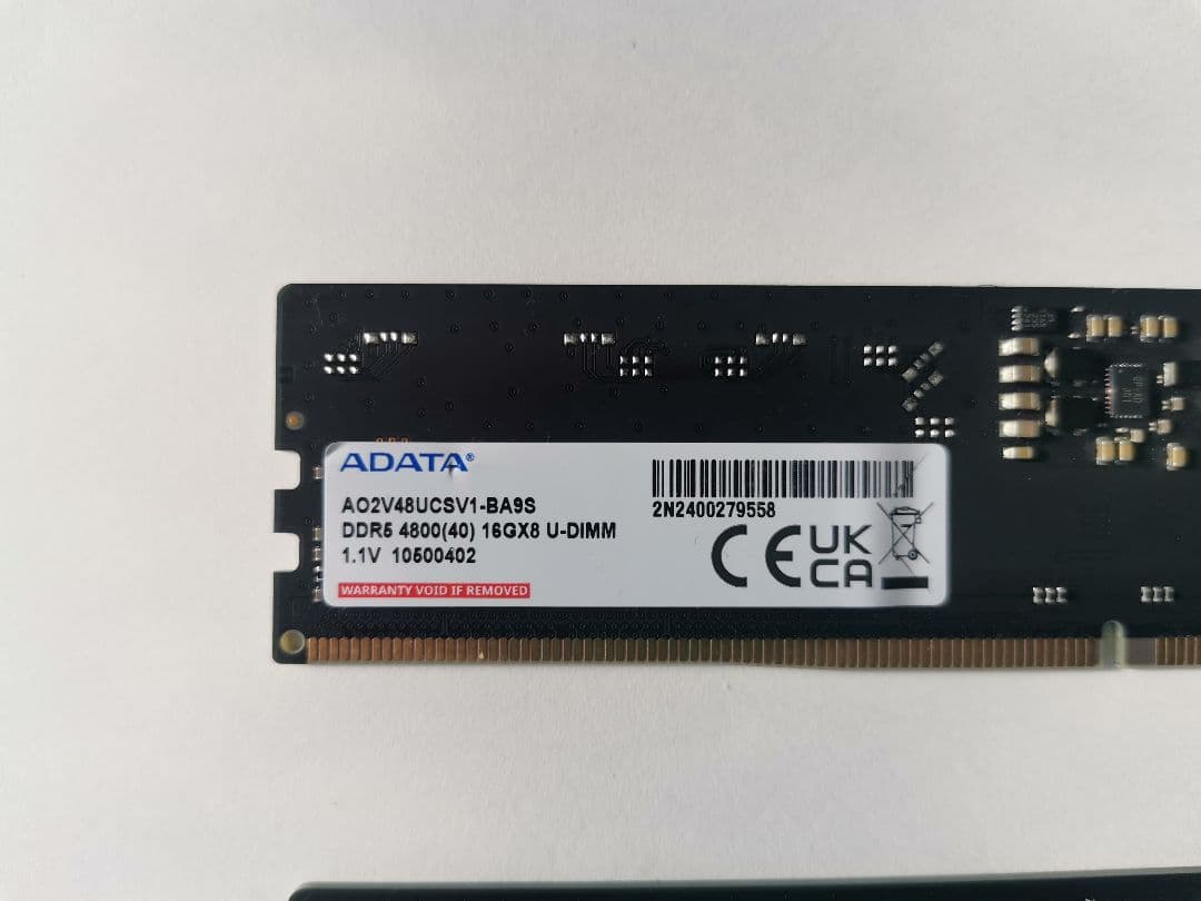 ADATA DDR5 4800 16GB 2枚 計32GB デスクトップ用メモリ