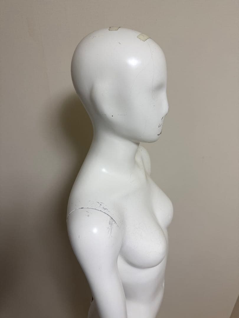 女性　全身トルソー　マネキン　白　高さ調整可能　ディスプレイ　店舗用品　ビジネス