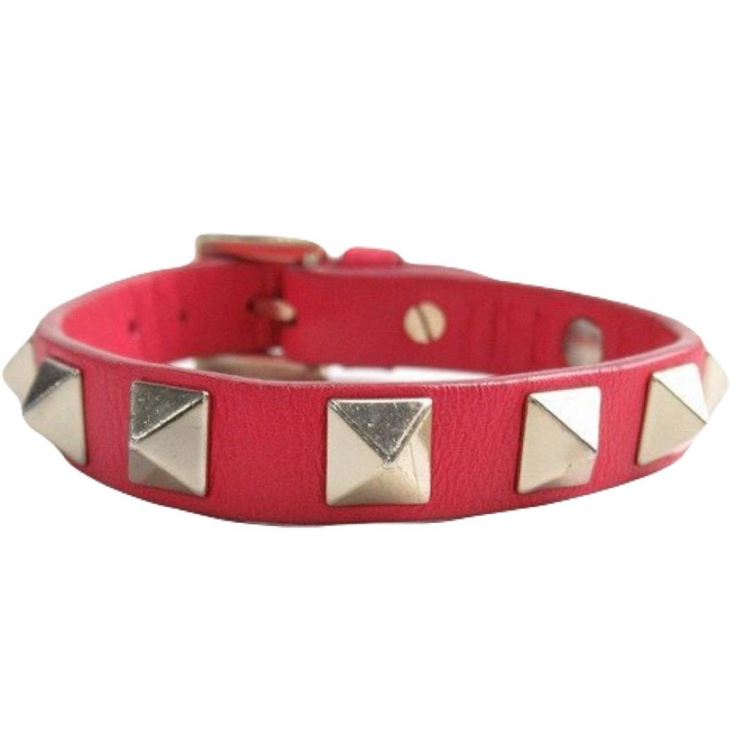 アクセサリー VALENTINO leather studs bracelet