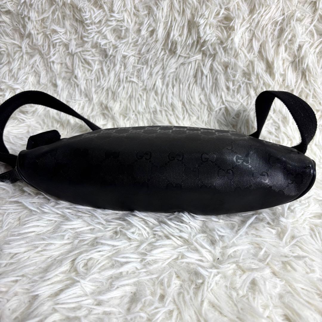 GUCCI グッチ　GGインプリメ　ウエストバッグ　ボディバッグ　ブラック