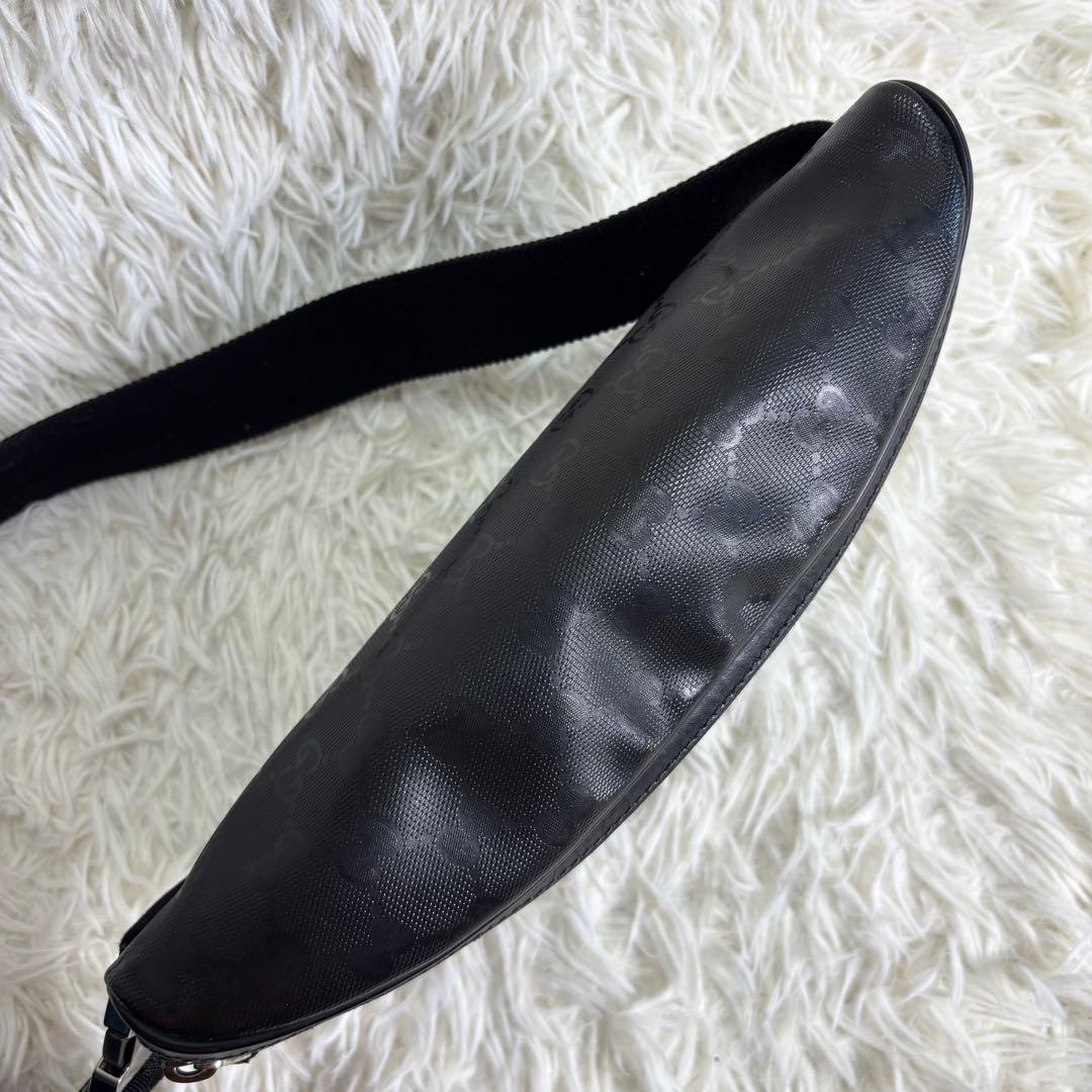 GUCCI グッチ　GGインプリメ　ウエストバッグ　ボディバッグ　ブラック