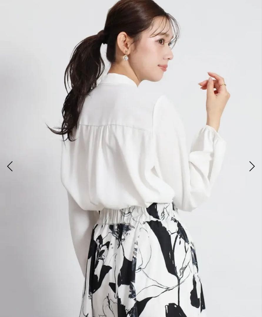 今期【新品タグ付き】YAMADAYA FENNELフリンジリボンブラウス