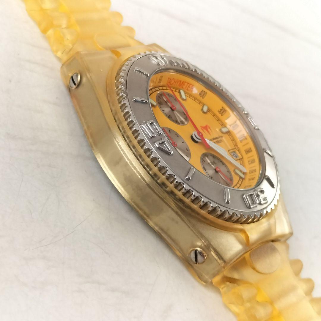 テクノマリーン　クロノグラフ　ダイバーズ　難あり　クオーツ稼働品