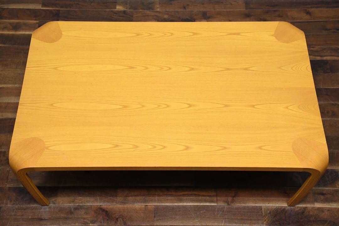 DLK166 Tendo 天童木工 乾三郎 ケヤキ 欅板目 座卓 ローテーブル