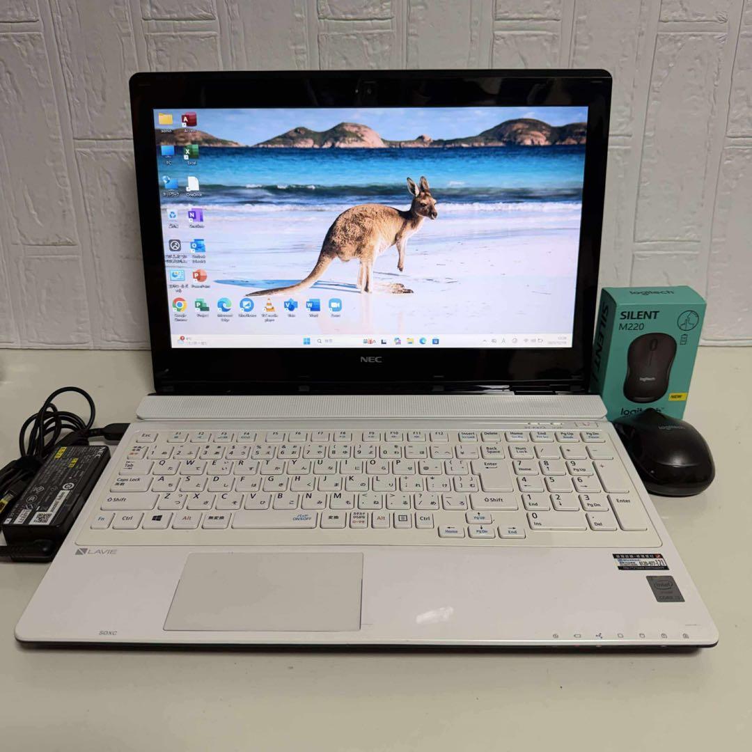 Windows11 オフィス付きSSD WebカメラNEC LAVIEノートPC