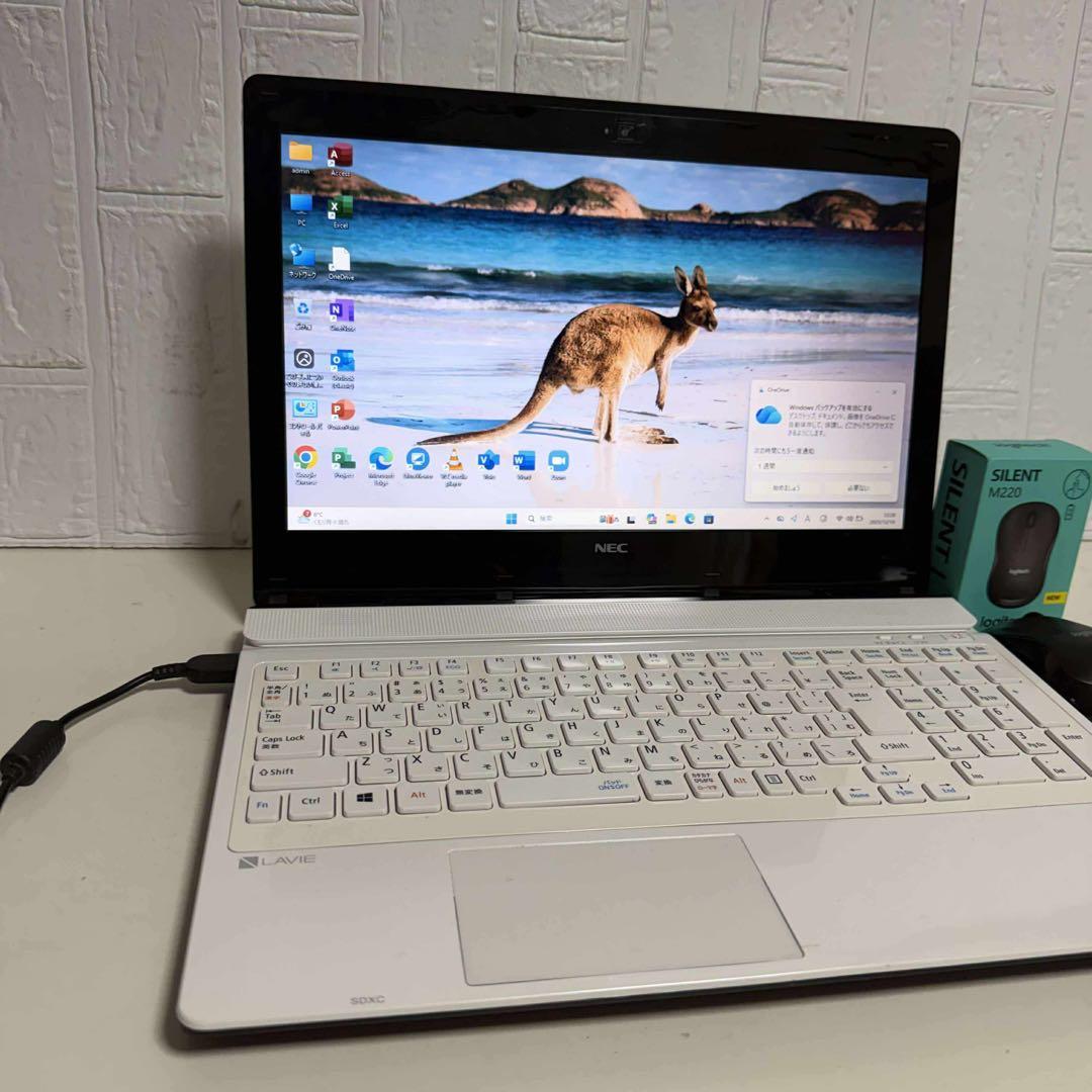 Windows11 オフィス付きSSD WebカメラNEC LAVIEノートPC