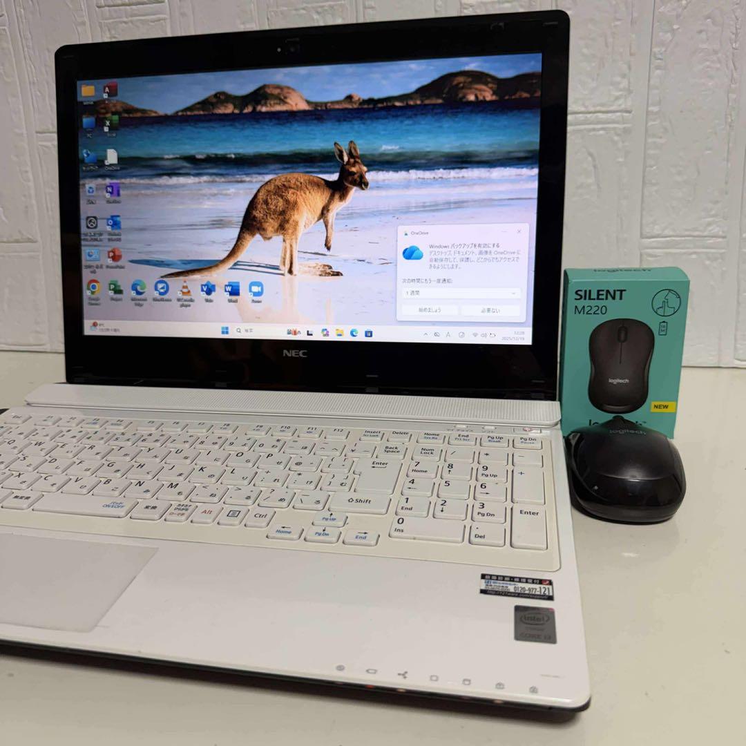 Windows11 オフィス付きSSD WebカメラNEC LAVIEノートPC