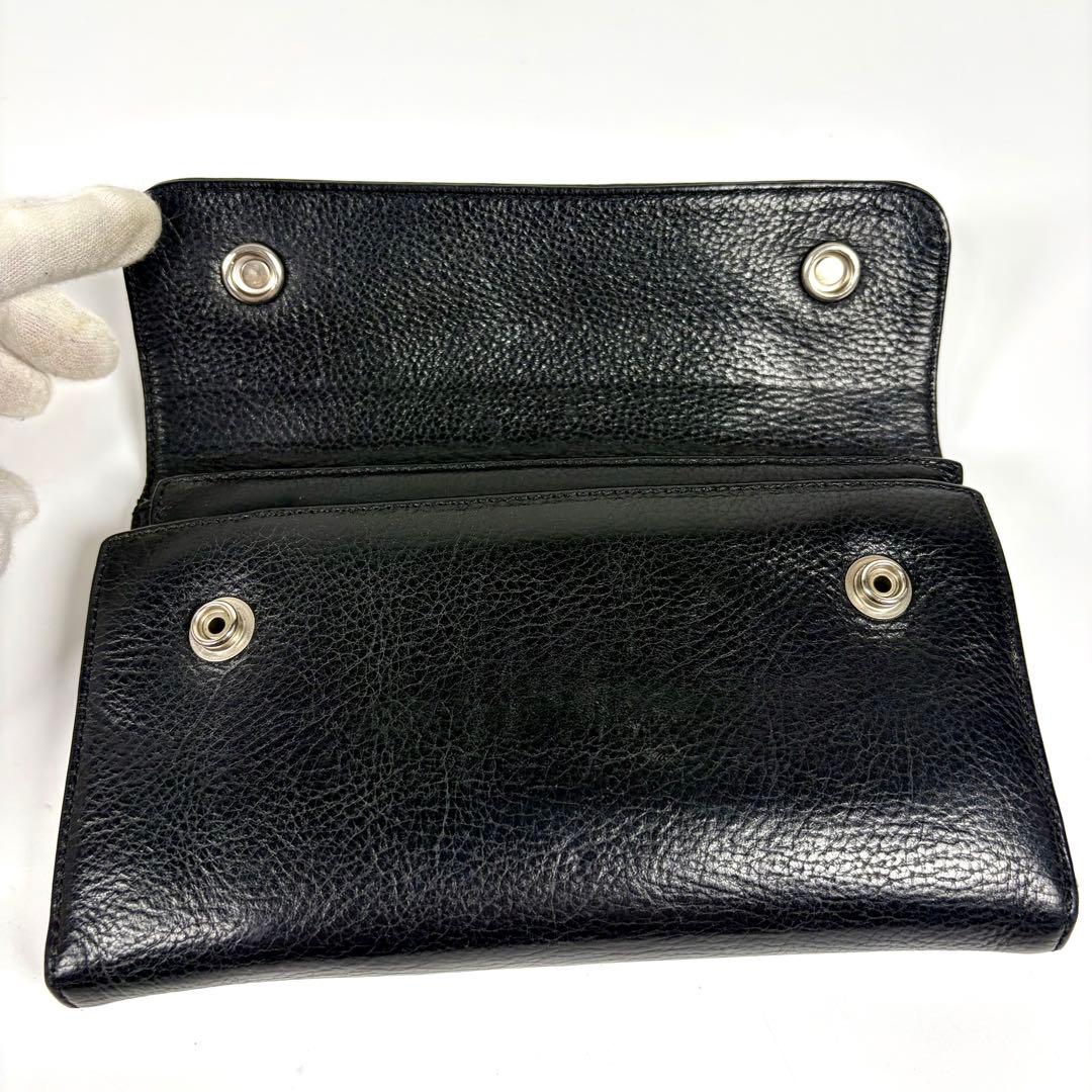 【美品】CHROME HEARTS クロムハーツ ウェーブウォレット インボイス
