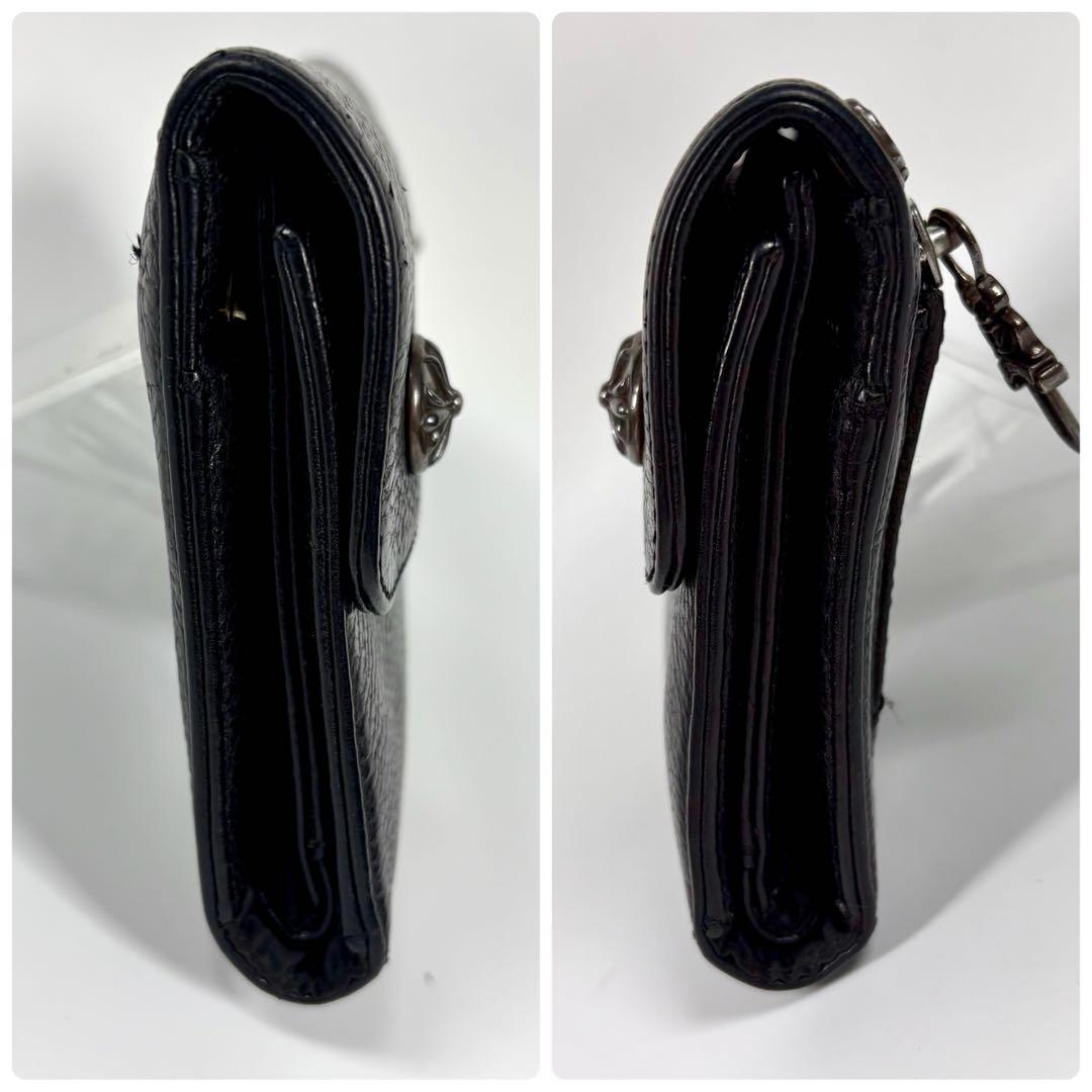【美品】CHROME HEARTS クロムハーツ ウェーブウォレット インボイス