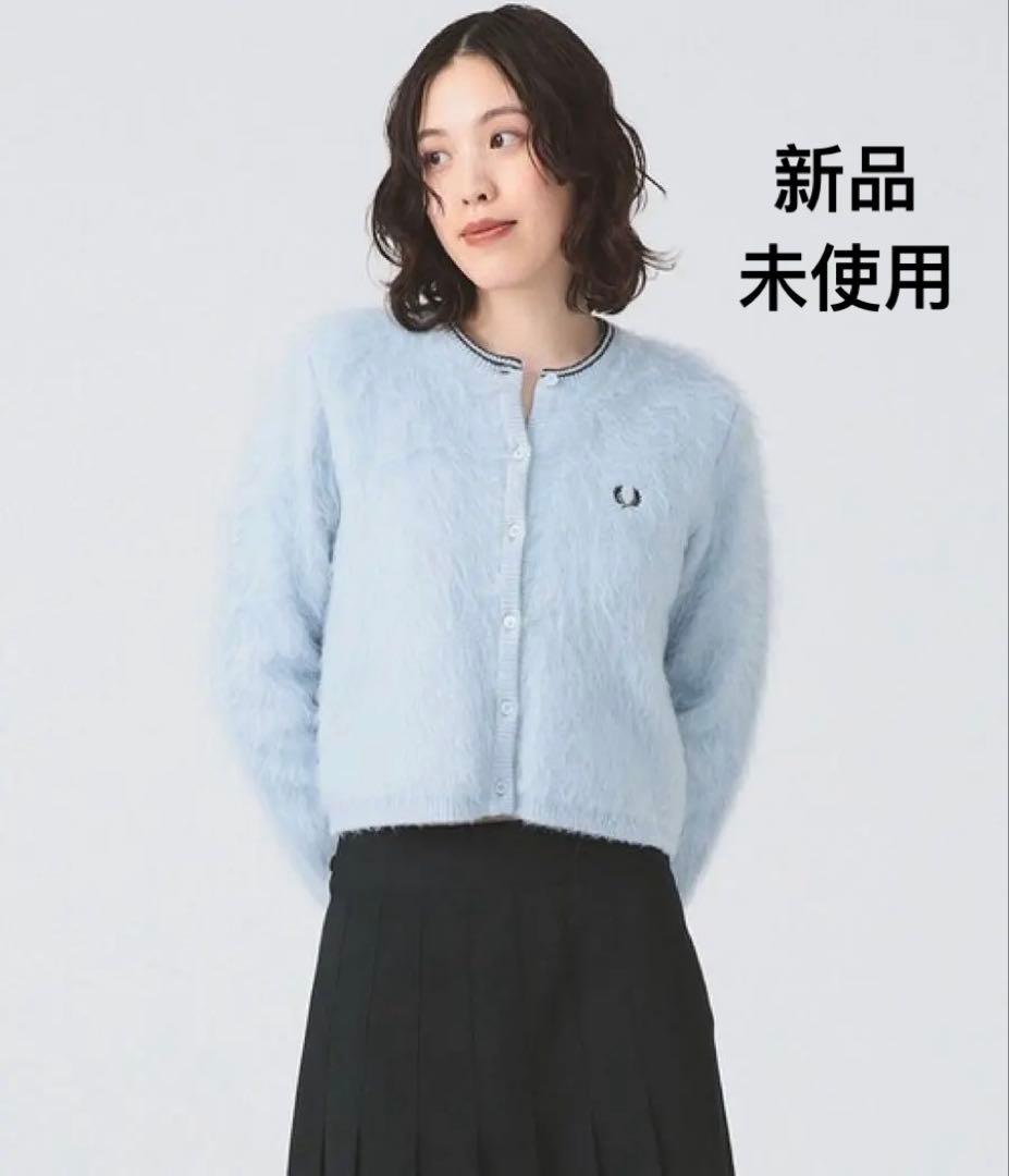 トップス FRED PERRY Fluffy Crewneck Knit Cardigan