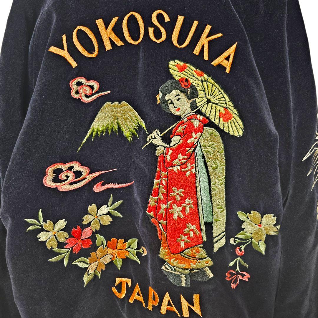 テーラー東洋 別珍 スカジャン 舞妓 鷹 日本 龍 刺繍 L 美品