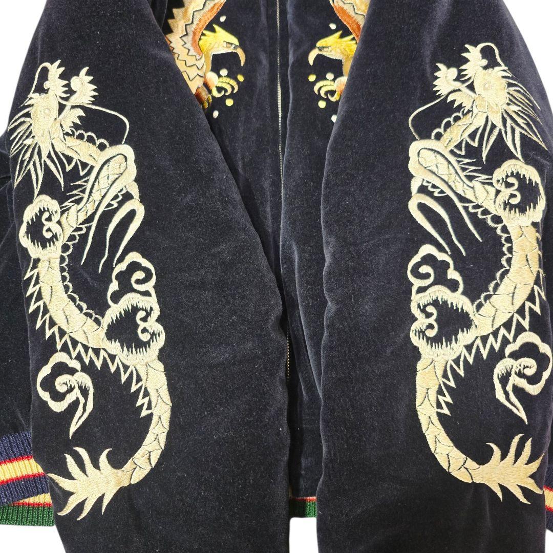 テーラー東洋 別珍 スカジャン 舞妓 鷹 日本 龍 刺繍 L 美品