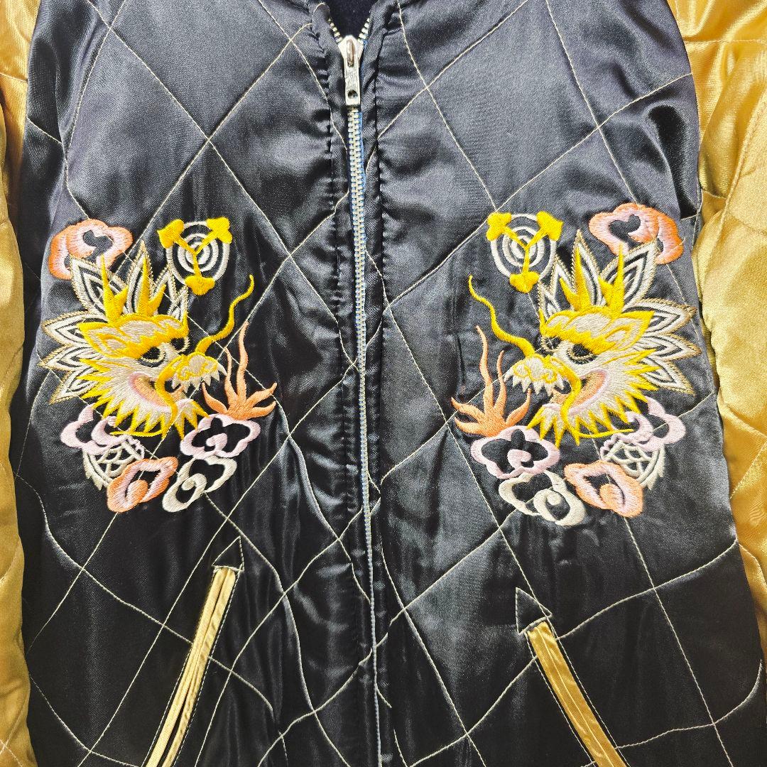 テーラー東洋 別珍 スカジャン 舞妓 鷹 日本 龍 刺繍 L 美品