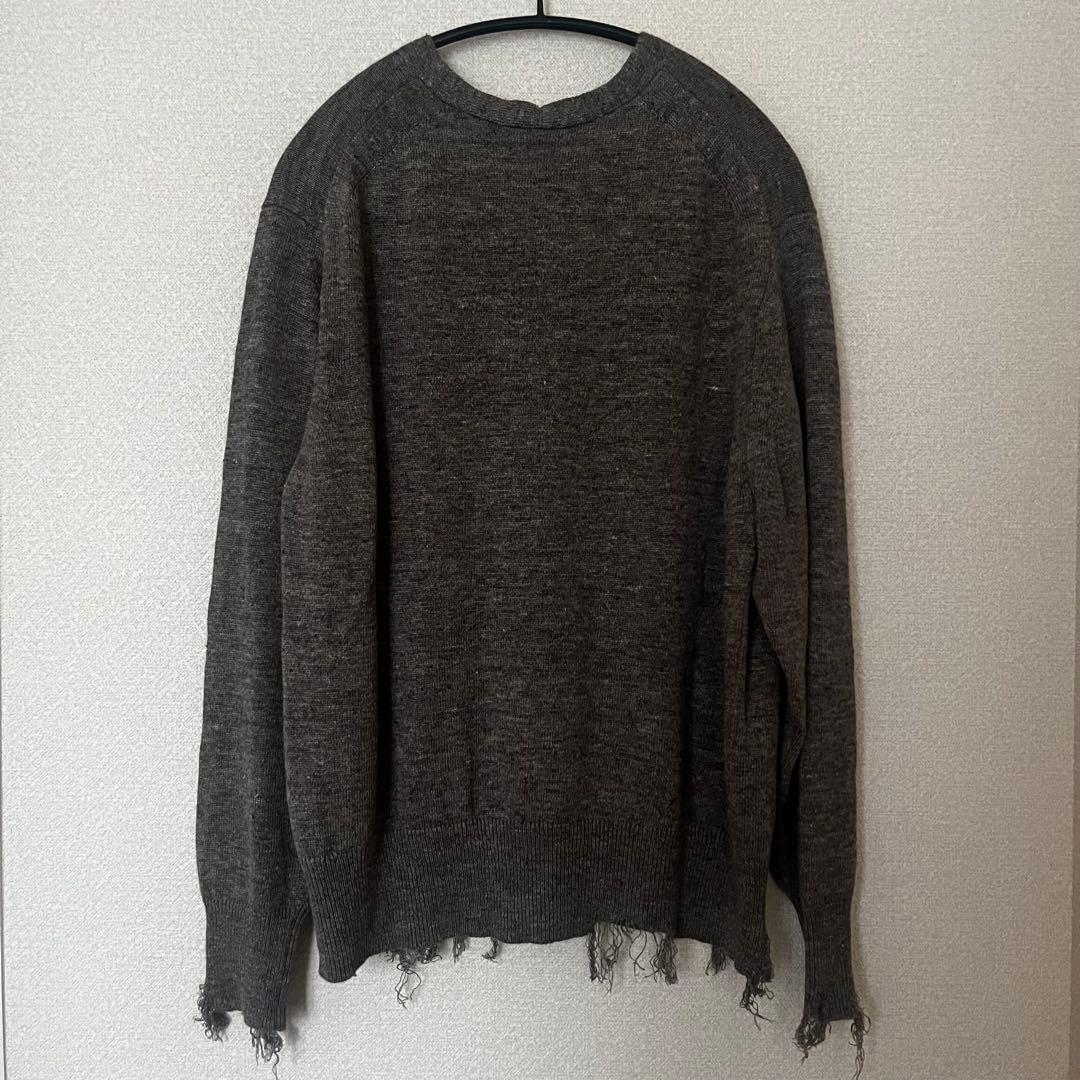 <LOEFF> ダメージVネックニットプルオーバー