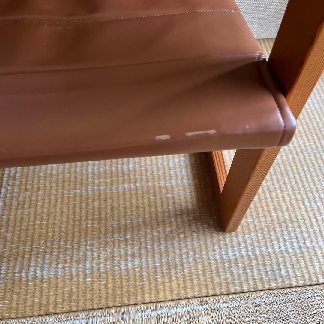 吉村順三　たためる椅子　ブラウンレザー貼り