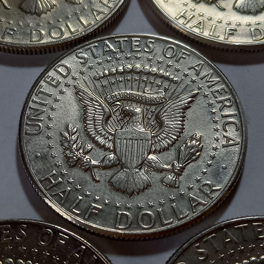 銀貨 1967年 ケネディハーフダラー 5枚set 量目51.62g