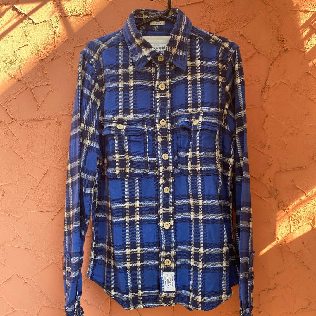 5店舗限定新品Abercrombie & Fitch 厚手チェックネルシャツ