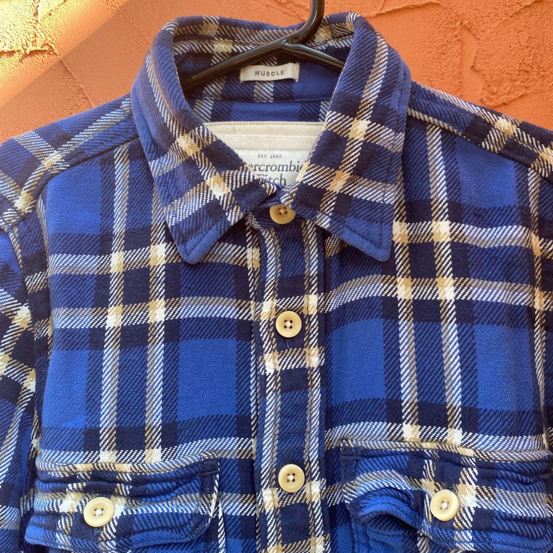 5店舗限定新品Abercrombie & Fitch 厚手チェックネルシャツ