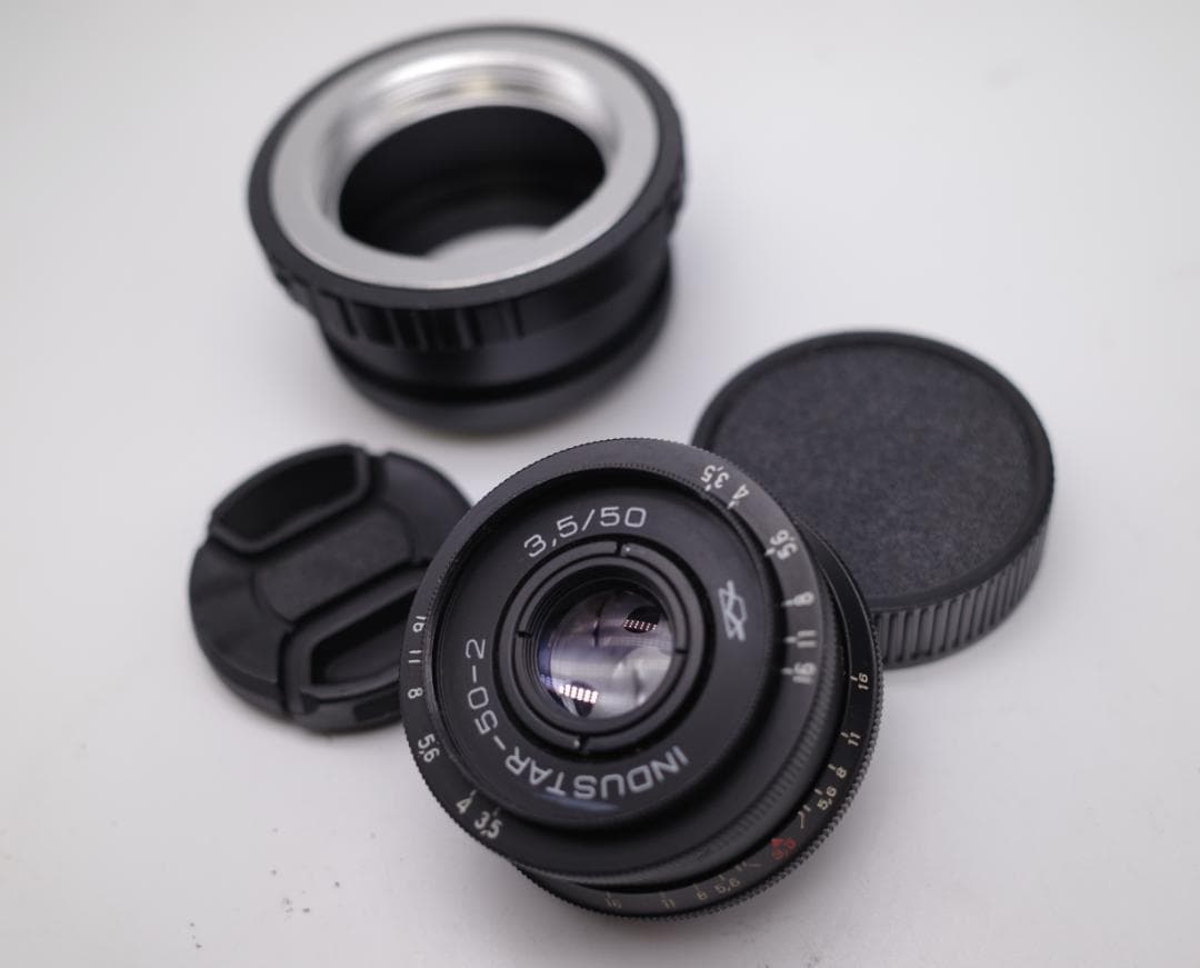 63　未使用　パンケーキ　インダスター50-2　50ｍｍF3.5アダプタ付