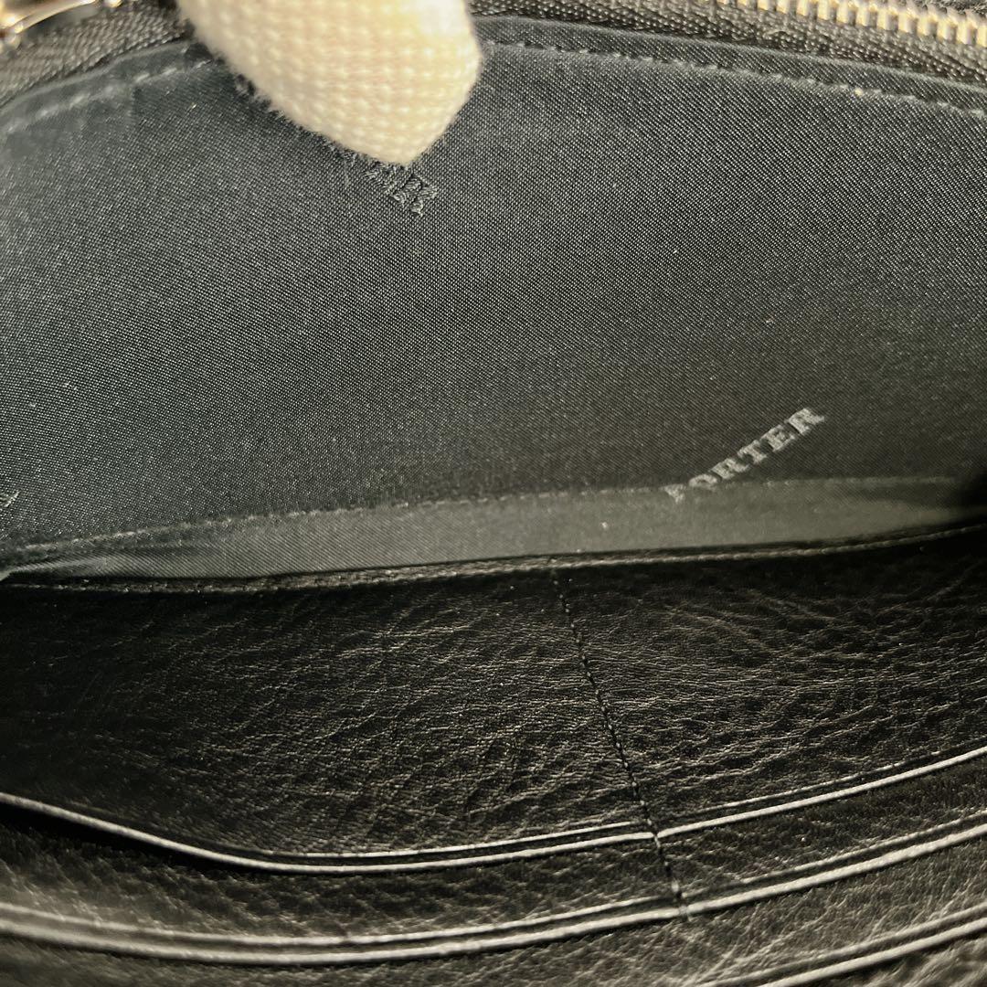 PORTER 長財布　ソーク　ロングウォレット　ラウンドジップ　ブラック　レザー