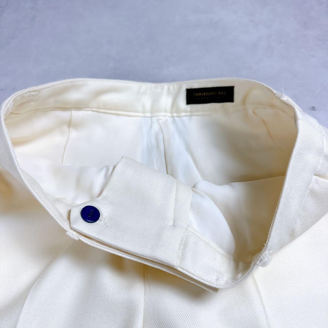 美品✨トゥモローランド　ウールサキソニー ノーカラージャケット　シガレットパンツ