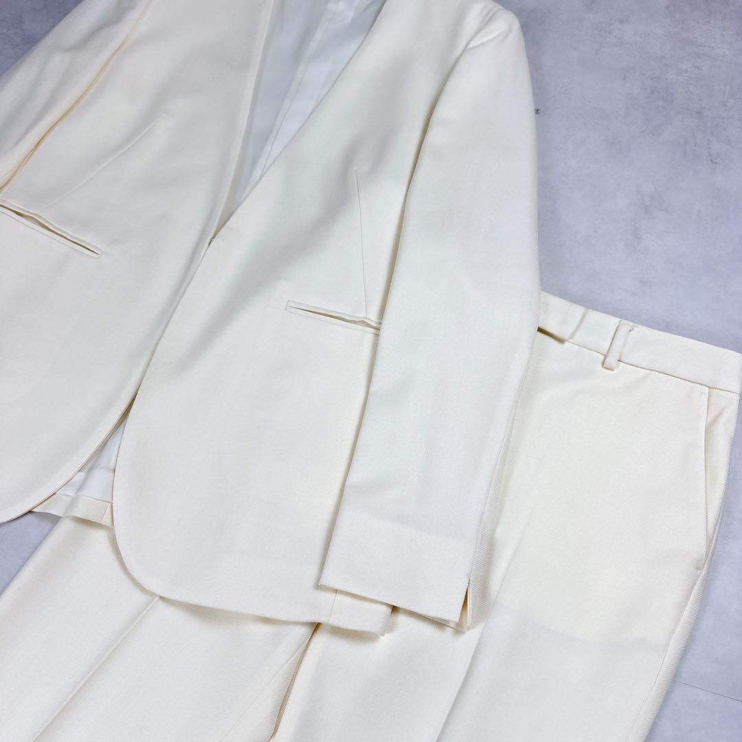 美品✨トゥモローランド　ウールサキソニー ノーカラージャケット　シガレットパンツ