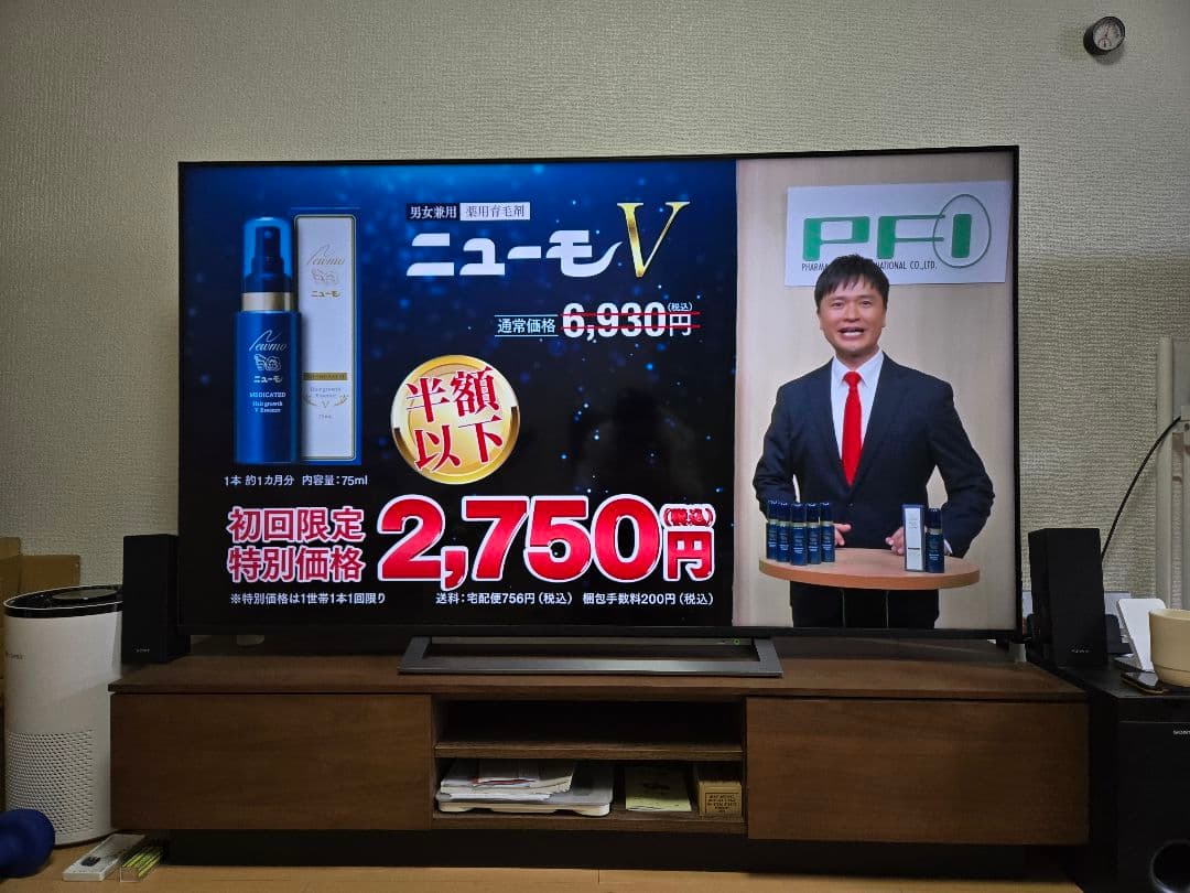 TOSHIBA REGZA 液晶テレビ65型とNitoriテレビ台セット