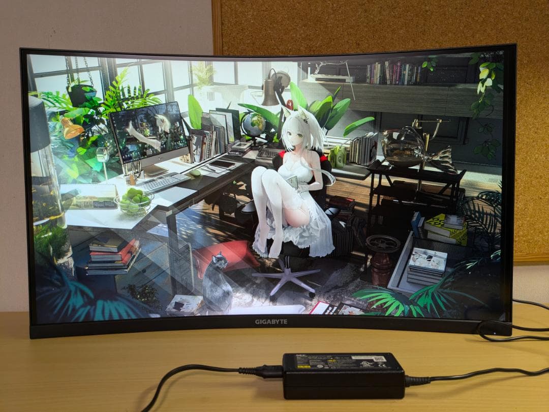 ギガバイト31.5型 WQHD 165Hz 1ms G32QC モニター 曲面