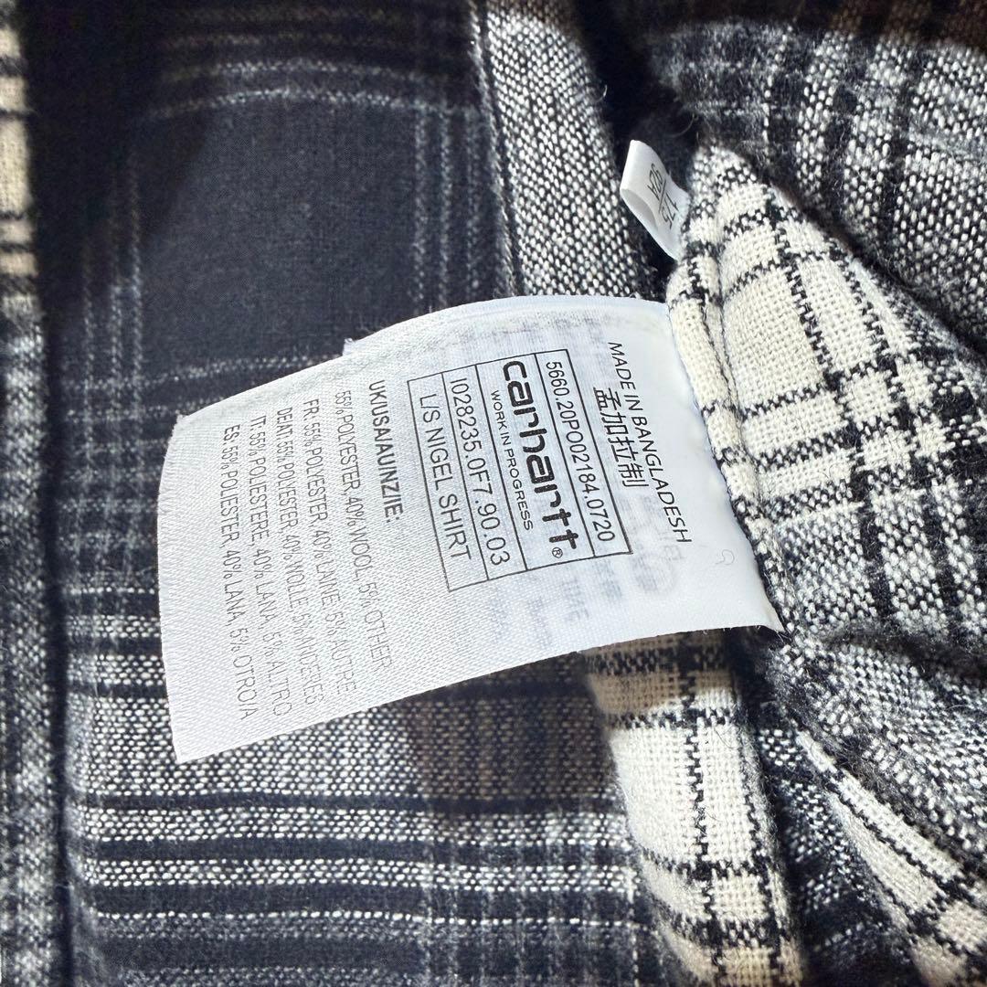 プ*ガ様 Carhartt WIP L/S NIGEL SHIRT ブラック オ